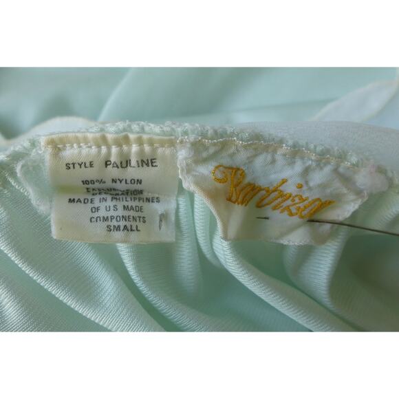 Vintage BARBIZON Lace Pearl Nightgown SMALL Lingerie Long Coquette Modest - Picture 7 of 7